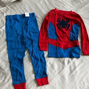 Marvel Spider-Themed Red and Blue Kids Pajamas